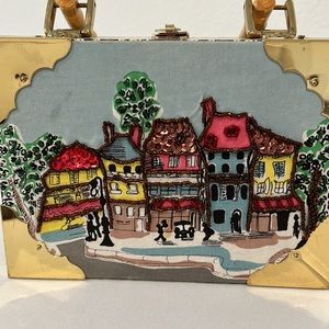 Cigar box purse. Mini bag. Hand bag. Vintage. Artsy.Unique